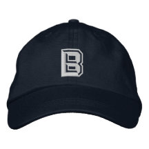 Blanc de chapeau de B Casquette De Baseball