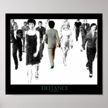 Blanc de défi affiches