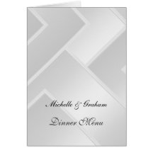 Blanc de menu de dîner de mariage carte de vœux