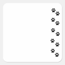 Blanc de Pawprints de traces de pattes de chien, n Autocollant