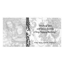 blanc de roses de damassé et black.ai photocartes personnalisées