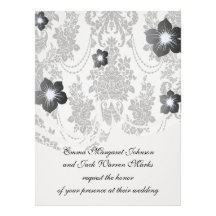 blanc de roses de damassé et black.ai faire-parts