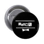Blanc d'Usher sur le noir Badge