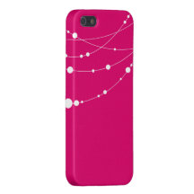 Blanc élégant de fuschia des brins | étuis iPhone 5
