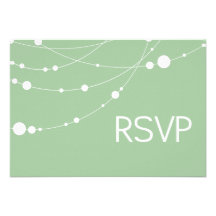 Blanc en bon état élégant des brins RSVP Invitations Personnalisées