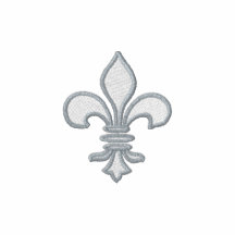 Blanc et chemise de Pink Fleur de Lis Embroidered