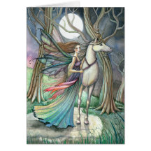 Blanc féerique de carte de voeux d'imaginaire de l