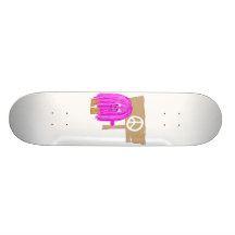 Blanc fuchsia de paix skateboards customisés