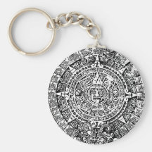 Blanc maya de calendrier porte-clés