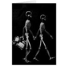 Blanc noir de déplacement de couples squelettiques carte