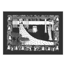 Blanc rare Beardsley de noir d'invitation de maria