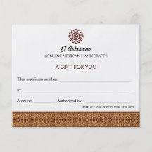 Blanc rose de certificat-prime de Mexicain d'or Prospectus Personnalisés