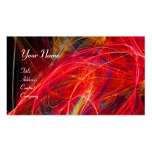 Blanc rouge noir doux vibrant de PHOTON FOU Cartes De Visite Personnelles