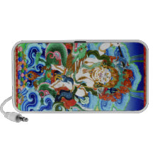 Blanc tibétain oriental frais Jambhala de thangka Haut-parleur De Voyage