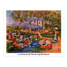 Blanchisseuses par Pierre-Auguste Renoir Cartes Postales