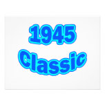 Bleu 1945 classique invitations personnalisables