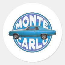 bleu 1970 chevy de Monte Carlo Adhésif