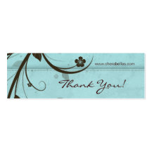 Bleu aqueux floral de spa de signet de salon cartes de visite professionnelles