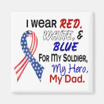 Bleu blanc rouge pour mon papa magnets pour réfrigérateur