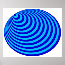Bleu-clair bleu désaxé de boudine d'art op posters