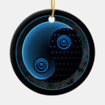 Bleu cosmique dans l'équilibre Yin Yang Ornement