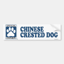 Bleu crêté chinois de chien autocollants pour voiture