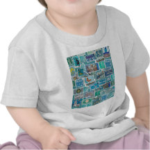 Bleu d'affranchissement t-shirts