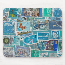 Bleu d'affranchissement tapis de souris