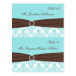 Bleu d'Aqua, Brown, cartes blanches d'endroit de d Carte Postale