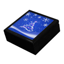 Bleu d'arbre de Noël Boîtes À Souvenirs