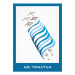 Bleu d'Ari Yonatan Torah d'invitation de Mitzvah d