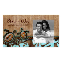 Bleu de Brown de tortues de plage de billets de mâ cartes de visite