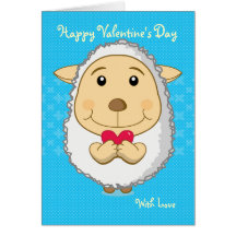 Bleu de carte de moutons de Valentine