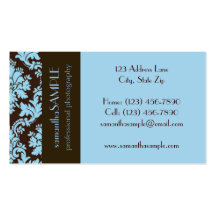 Bleu de chocolat cartes de visite professionnelles