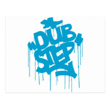 Bleu de ciel de Dubstep FatCap Carte Postale