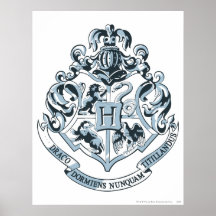 Bleu de crête de Hogwarts Posters