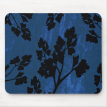 bleu de feuille de persil tapis de souris