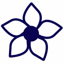 Bleu de fleur photo en relief