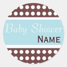Bleu de hanche et autocollant de baby shower de Br