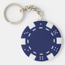 bleu de jeton de poker porte-clef