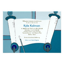 Bleu de Kyle Torah d'invitation de Mitzvah de barr