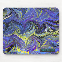 Bleu de marbre de T-Conception Tapis De Souris