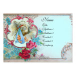 Bleu de MONOGRAMME du BABY SHOWER 2 de CIGOGNE Carte De Visite