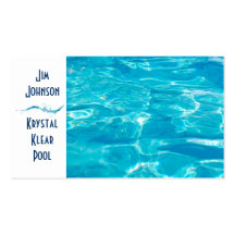 Bleu de piscine modèle de carte de visite