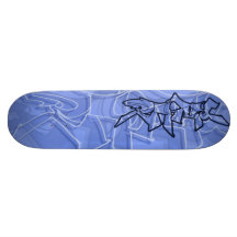 Bleu de plate-forme de patin de graffiti de Rase Plateau De Planche À Roulettes