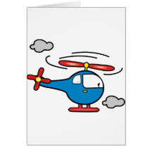 Bleu d'hélicoptère un rouge carte