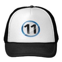 Bleu du numéro 11 casquettes de camionneur