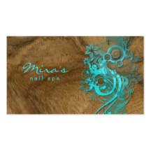 Bleu en bois de aménagement floral de carte de vis