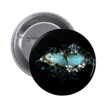 Bleu enchanté badge avec épingle