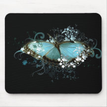 Bleu enchanté tapis de souris